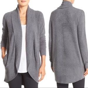 Barefoot Dreams CozyChic Lite Gray Nubby Cardigan